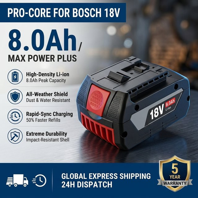 Bosch Ersatz Akku für ProCORE Elektrowerkzeuge, 18 V, 8,0 Ah, Schwarz - Bild 1