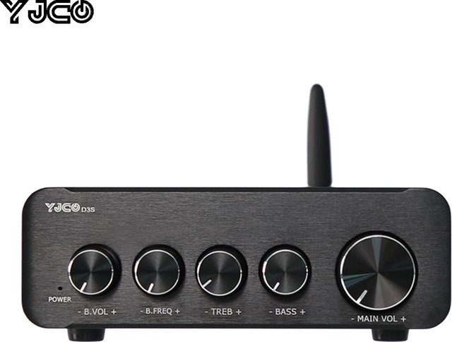 YJCO Stereo Digital HIFI Verstärker in Schwarz mit TPA3255*2, Bluetooth 5.4, QCC3084 und LDAC-Unterstützung - Bild 1