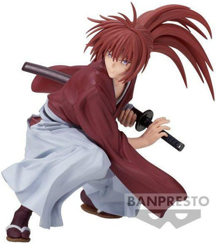 Banpresto Anime Figur Kenshin Himura Vibration Stars in dynamischer Pose, Höhe: 12 cm - Bild 1