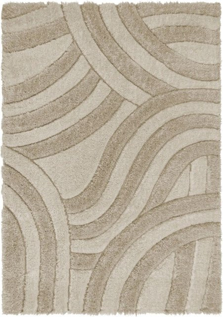 Flair Rugs Hochflorteppich Velvet Carved in Beige, B: 120 cm, L: 170 cm - Bild 1