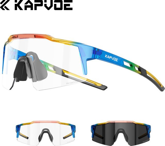 KAPVOE Kinder Sportsonnenbrille, multicolor, Kunststoff, wrap - Bild 1