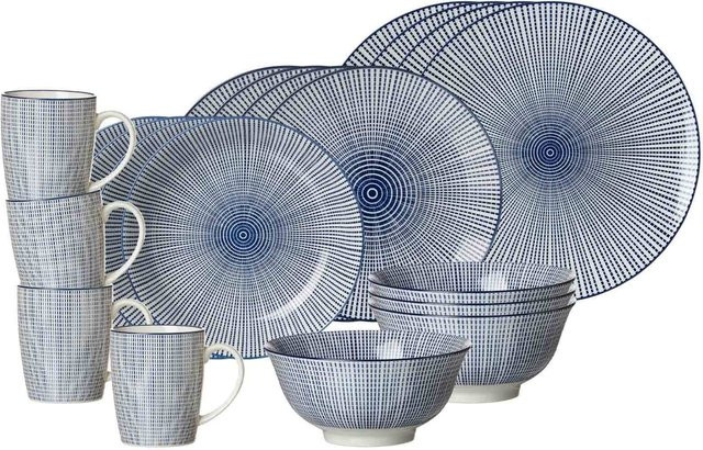 Ritzenhoff & Breker Kombiservice Royal Makoto 20er Set Blue Geometric - Bild 1