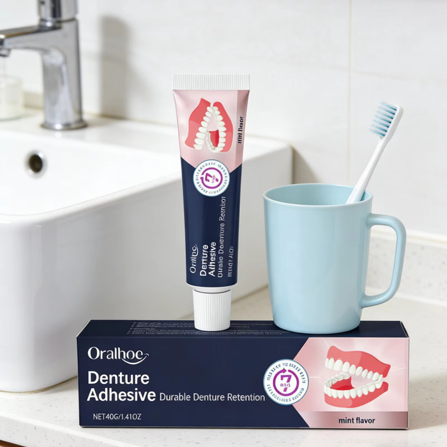 Oralhoe Zahnprothesen-Fixiercreme, Minzgeschmack, Unisex - Bild 2