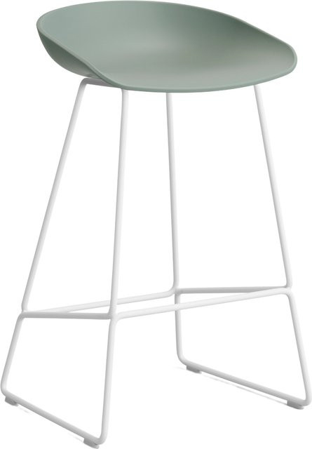 HAY About A Stool AAS 38 Hocker in Grün aus Stahl und Polypropylen - Bild 1