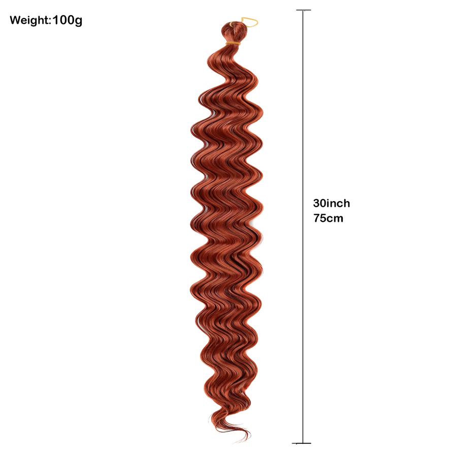 Jeedou Häkelhaar, 30 Zoll, 100 g, Deep Water Ocean Wave, lockig, gewellt - Bild 2