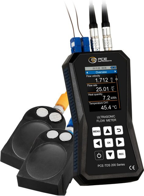 PCE Instruments Ultraschall-Durchflussmessgerät PCE-TDS 200+ L in Schwarz - Bild 1