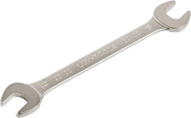 LUX-TOOLS Kombinationsschlüssel aus Chrom-Vanadium in Silber, Maul- und Ringschlüssel 16 mm x 17 mm - Bild 1