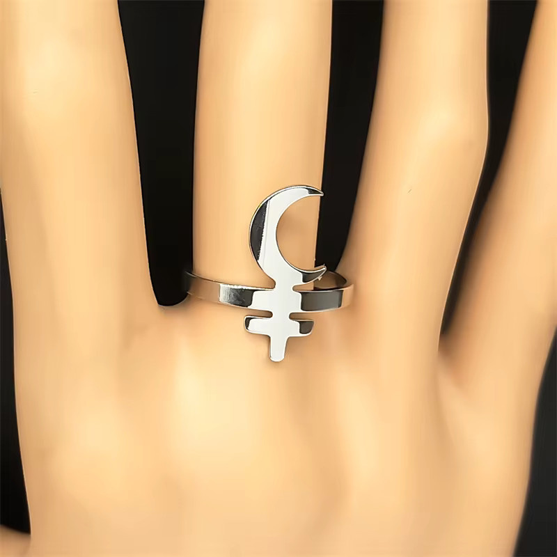 Lovely FAJA Ring Edelstahl, Silber, Verstellbar, Unisex - Bild 1