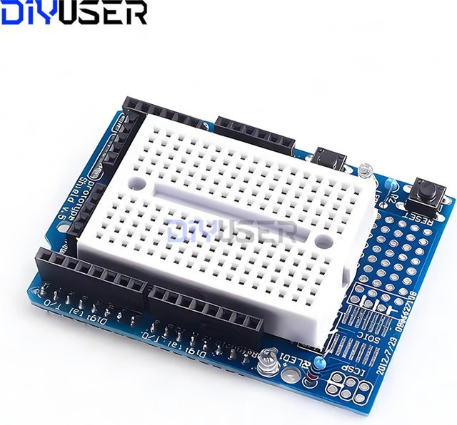 DIYUSER UN0 Proto Shield Erweiterungsboard-Kit SYB-170 mit Mini-Steckbrett in Blau für Elektronik-Prototypen - Bild 1