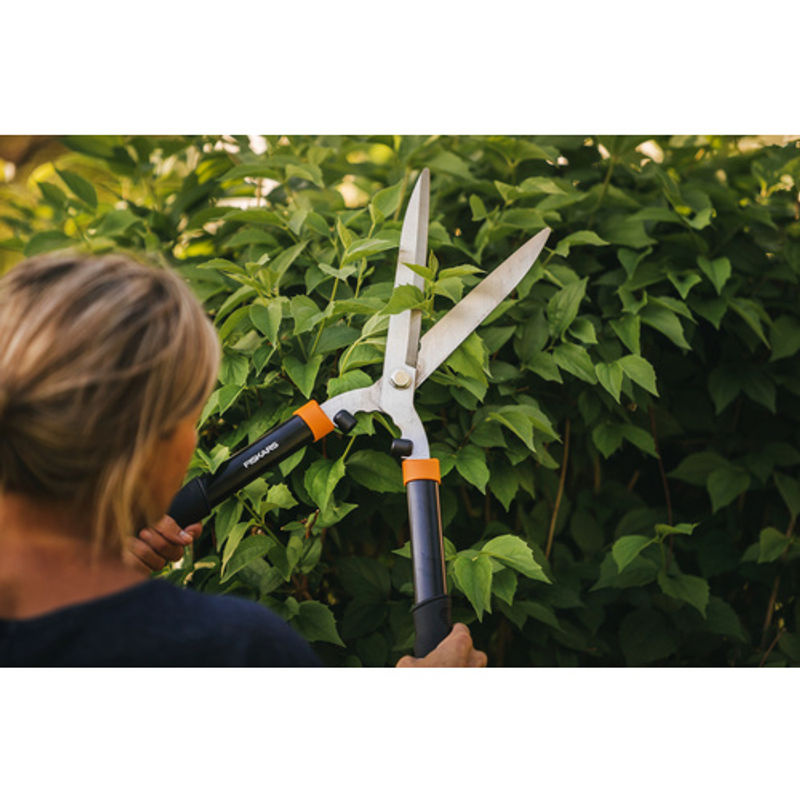 Fiskars Heckenschere HS21 Solid in Schwarz und Orange, Länge: 59 cm - Bild 4