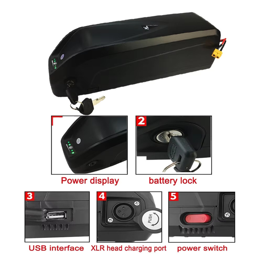 Bafang Hailong 36V Akku für BBS02 BBS03 BHSD Motoren inklusive Ladegerät, Schwarz - Bild 3
