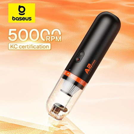 Baseus 2-in-1 Mini-Handstaubsauger für Auto, Zuhause und Büro, 6000 Pa Saugleistung, Schwarz