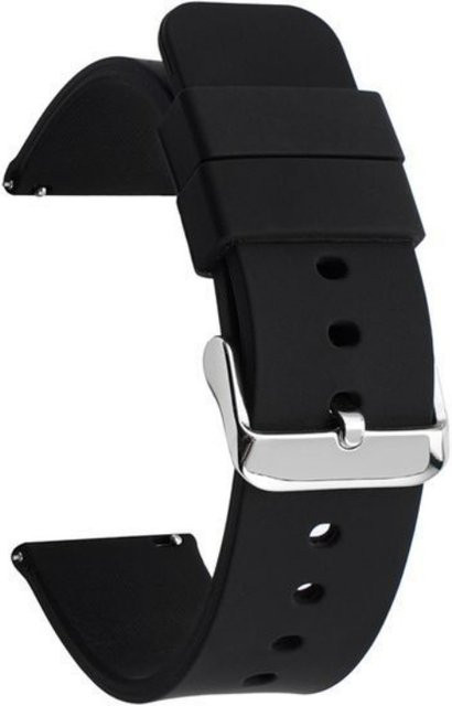 Zhangeer Uhrenarmband Silikon, Schwarz, Unisex, 18-22 mm - Bild 1