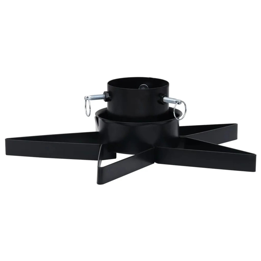 vidaXL Christbaumständer aus Metall in Schwarz, B/T/H: 47 x 47 x 13,5 cm - Bild 2