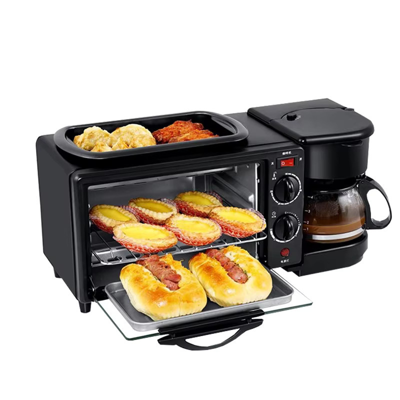 Maiou 3-in-1 Frühstücksmaschine mit Backfunktion und Timer in Schwarz - Bild 6