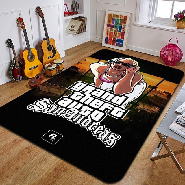 Grand Theft Auto Druckteppich Dekorative Bodenmatte für Wohnzimmer und Schlafzimmer B/B: 70 x 100 cm - Bild 1