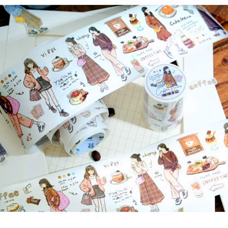 Koreanisches Ästhetisches Washi-Tape mit Schleifendesign in Multicolour, Breite: 7 cm, Länge: 2 m - Bild 2