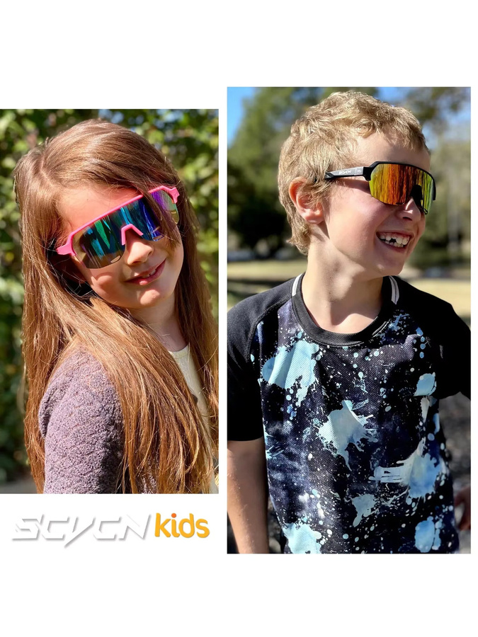 SCVCN Kinder-Sonnenbrille, Vollrand, Kunststoff, UV400-Schutz - Bild 5