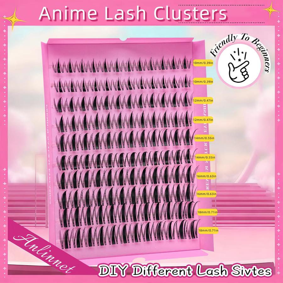 Anlinnet Wimpern-Büschel Mix, 10-18mm, Unisex - Bild 2