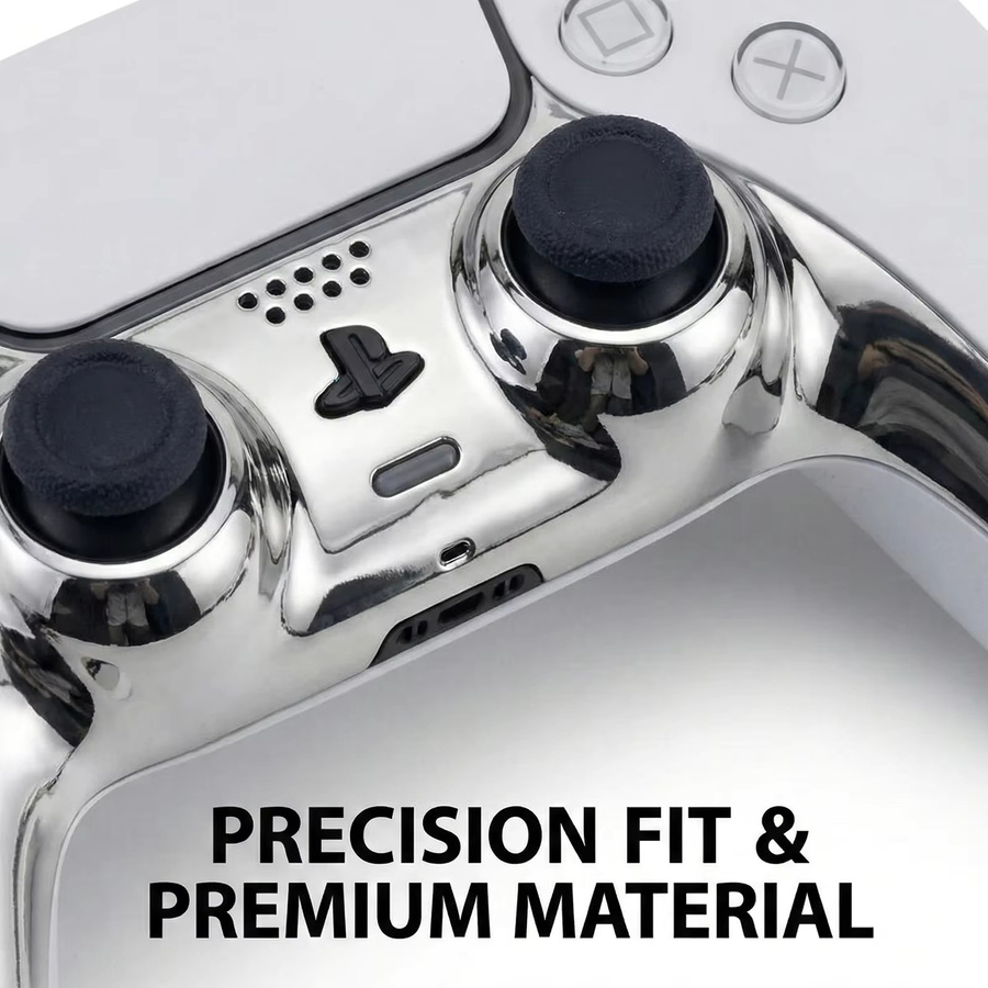 DUNTIS Chrom Zierleiste für PS5-Controller-Joystick in Silber inklusive Hebelwerkzeug für DIY Präzisionsanpassung - Bild 4