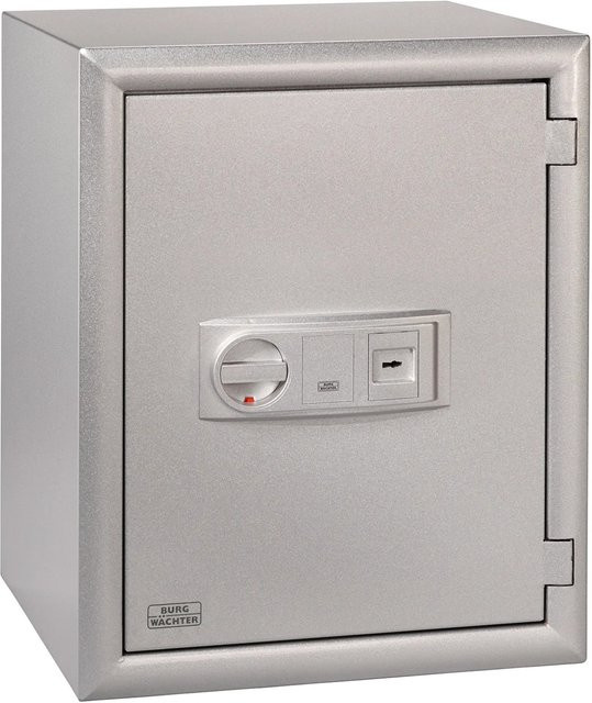 Burg-Wächter Wertschutzschrank MTD 760 K feuergeschützt mit Doppelbartschlüsselschloss in Silber, B: 50 cm, H: 62,5 cm, T: 46,2 cm - Bild 1