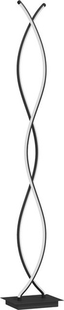 HOMCOM LED Stehlampe in Doppel-Spiralform, dimmbar, Schwarz, Höhe: 144 cm