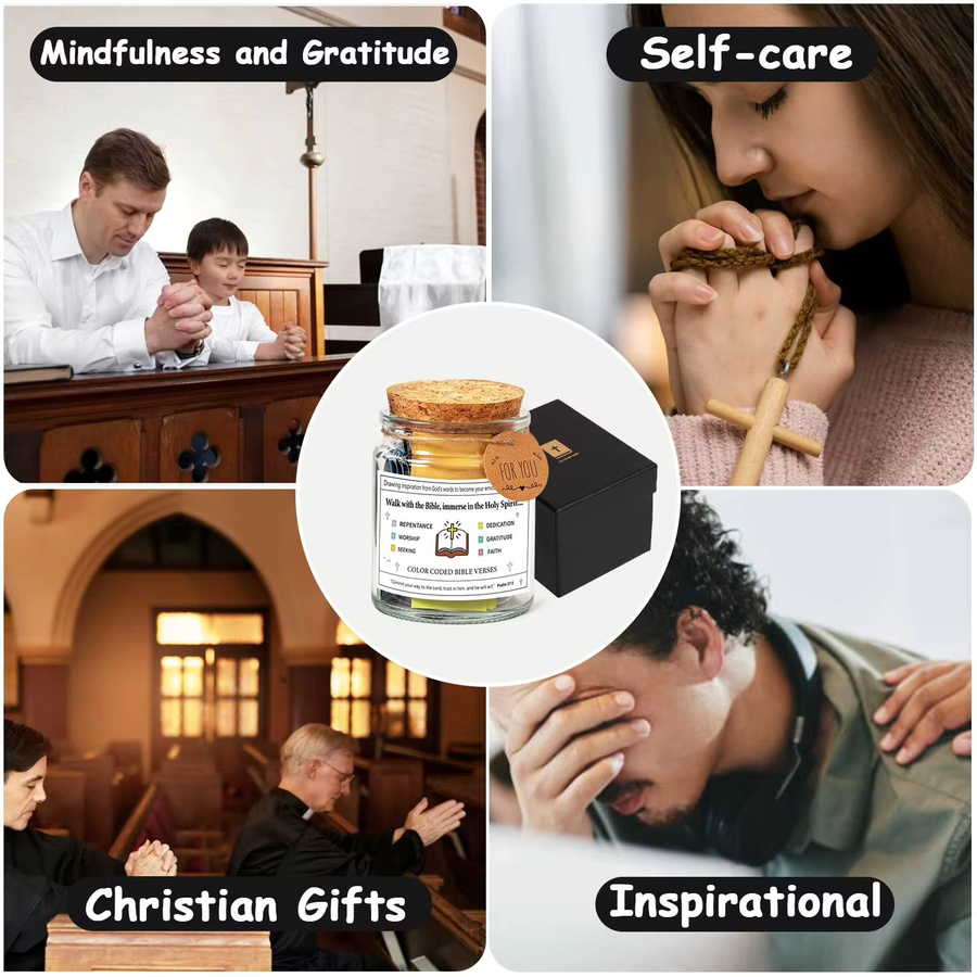 Christliches Bibelverse-Glas in Transparent für Emotionen und Ermutigung als Geschenk für Frauen und Männer - Bild 5
