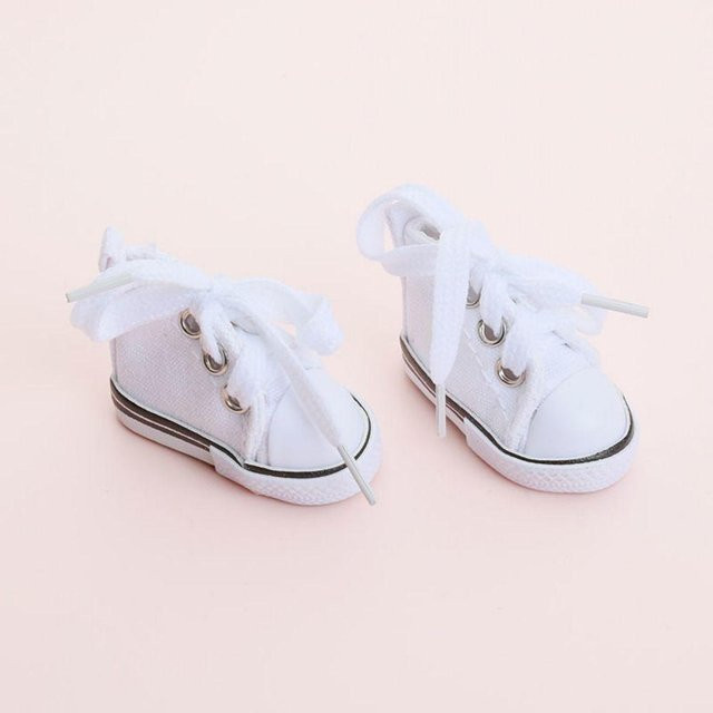 Binchi Outdoor Product Puppen Segeltuchschuhe, Mini-Sneakers, weiß, ab 6 Jahren - Bild 1