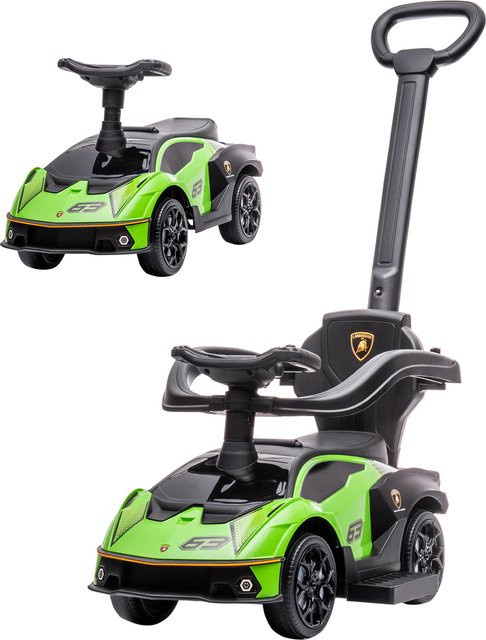 AIYAPLAY Rutschauto mit Schiebstange, 2-in-1, Grün, ab 1 Jahr - Bild 1