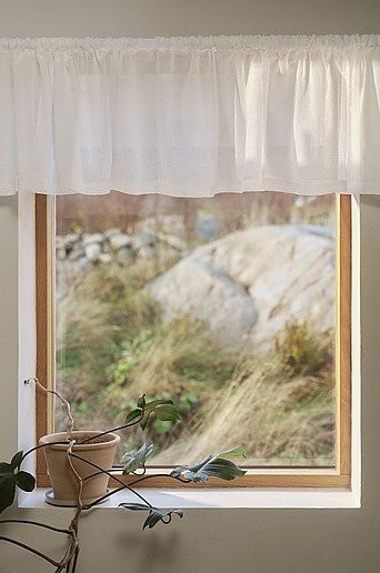 Jotex Vorhang CORINNE, weiß, Baumwolle, semi-transparent, Breite: 250 cm, Höhe: 45 cm - Bild 1