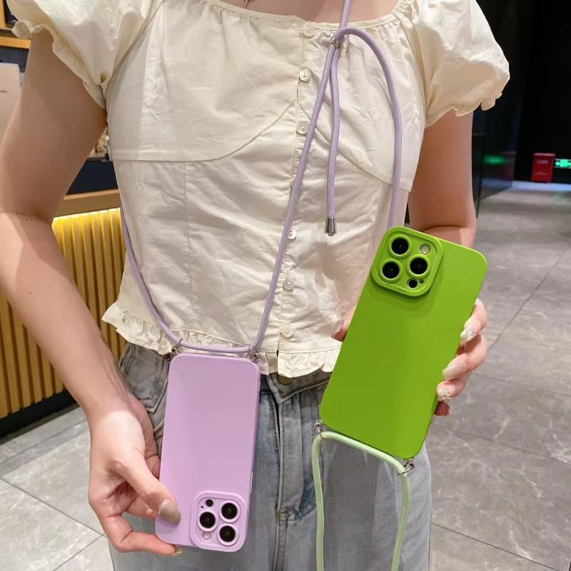 Stoßfeste Lanyard-Hülle für Samsung Galaxy S26 Ultra S25 S24 S23 S22 S21 Plus mit Objektivschutz und Crossbody Cord Strap in Purple - Bild 2