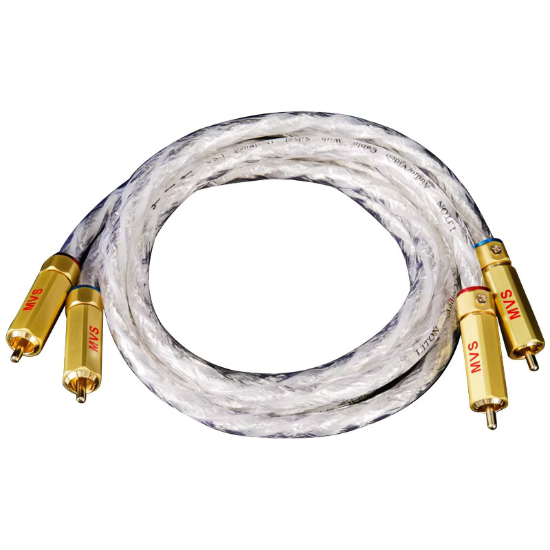DIYLIVE High-Fidelity Audiokabel mit 7N Einkristall-Kupfer und Versilberung, Doppel-RCA-Verbindung für Signalverstärker, Silber - Bild 5