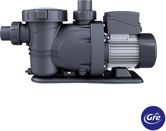 Gre Selbstansaugende Pool-Filterpumpe für Sandfilteranlagen, 2 PS, bis zu 27 m³/h, Schwarz, Ø 50 mm - Bild 1