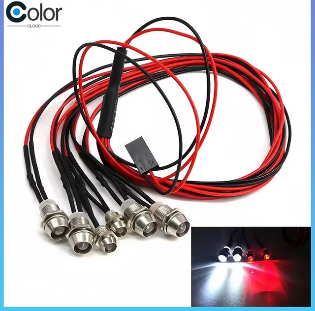 Andralyn RC-Scheinwerfer, Rot Weiß, LED-Lichter, Zubehör - Bild 1