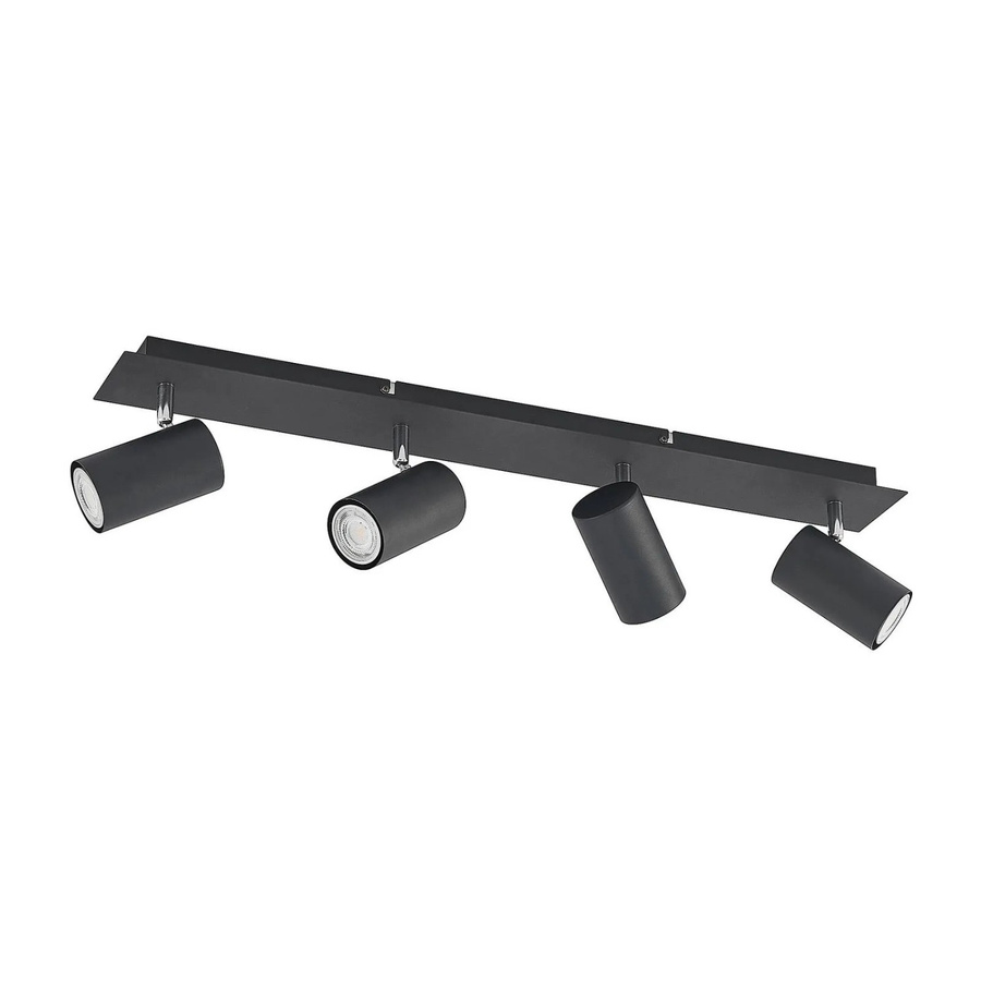 Lindby Strahler Joffrey Modern 4-flammige Deckenleuchte aus Metall in Schwarz mit GU10 Fassung und verstellbaren Strahlern - Bild 2