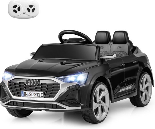 GOFLAME Kinder-Elektroauto Audi SQ8, 12 V Elektrofahrzeug mit Fernbedienung, Licht und Sound in Weiß oder Schwarz