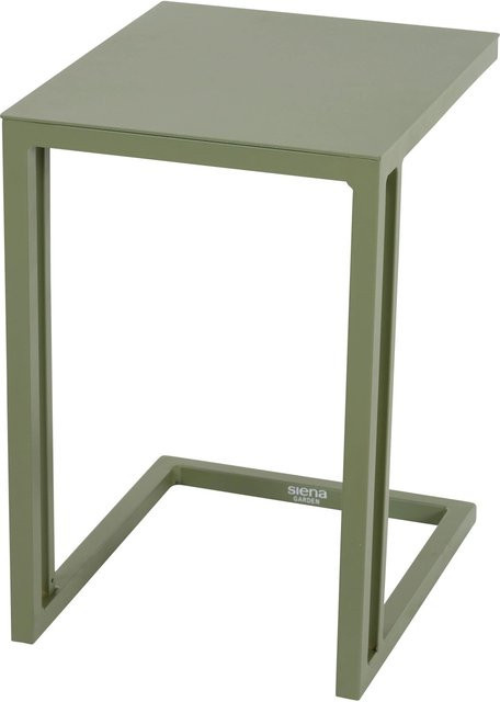 Siena Garden Gartentisch rechteckig aus Aluminium in Olive Matt B: 40 cm, T: 33,5 cm - Bild 1