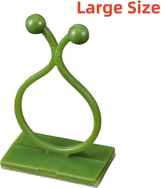 WIKHOSTAR Pflanzenkletter-Wandbefestigungsclips, 10 Stück, Grün, Selbstklebende Clips für Kletterpflanzen und Indoor-Plants - Bild 1