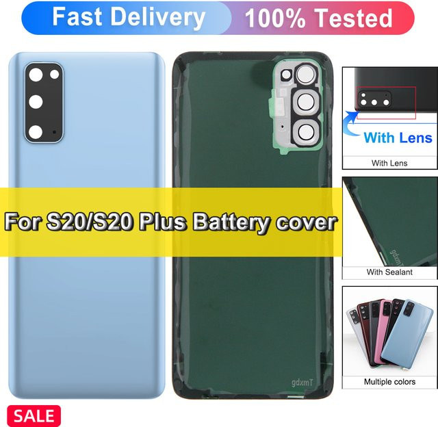 Samsung Galaxy S20 G980 und S20 Plus G985 Ersatz Rückseite Rückgehäuseabdeckung in Rot mit Klebstoff - Bild 1