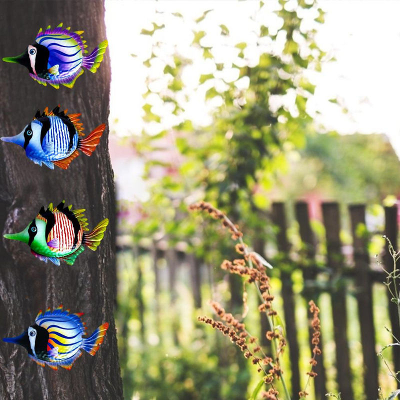 CosyHome Buntes Metall-Tier als hängendes Gartenornament für Balkon und Garten - Bild 6
