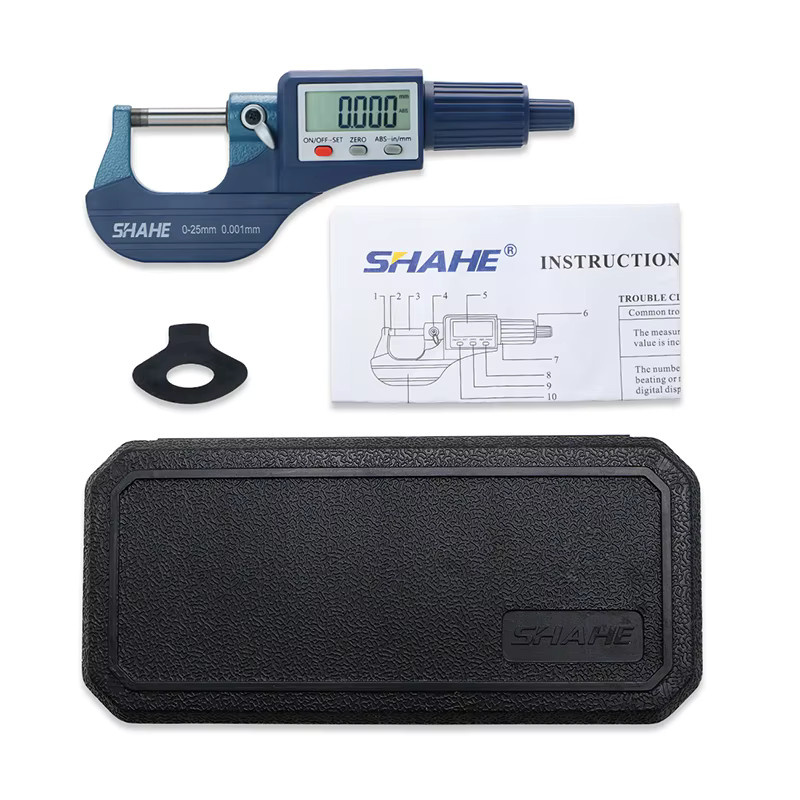 SHAHE Digitales Außenmikrometer 0-25 mm in Blau mit 0,001 mm Messgenauigkeit - Bild 5