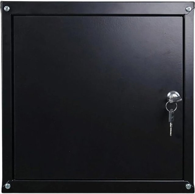 PROREGAL Schließfachwürfel Cubic XL aus Stahlblech mit Schließfunktion, Schwarz, H x B x T: 45 x 45 x 45 cm - Bild 1