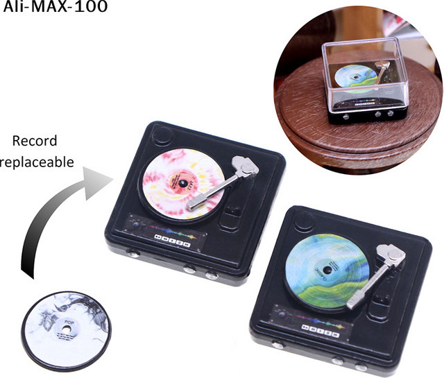AyS Miniatur-CD-Player, Puppenhaus-Zubehör, Schwarz - Bild 1