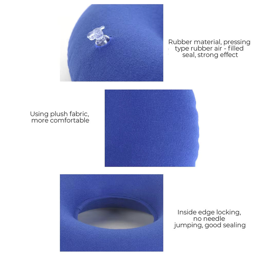 Willstar Aufblasbares Donut Kissen in Blau zur Schmerzlinderung und Dekubitusprophylaxe für Erwachsene - Bild 2