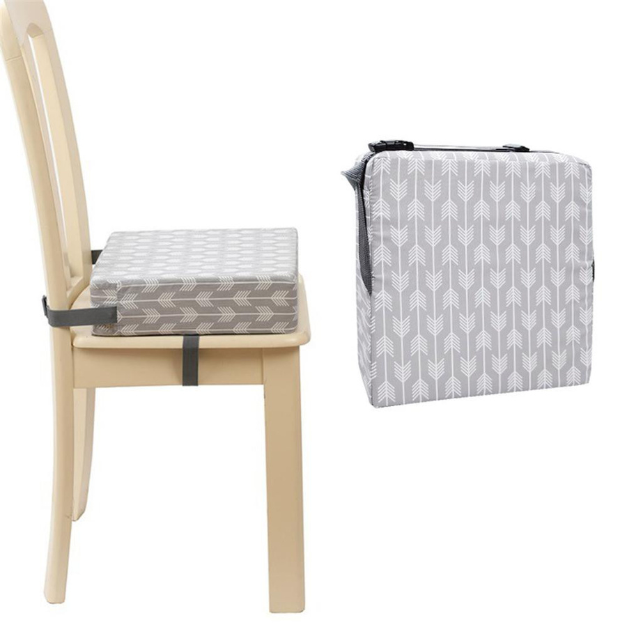 TOMTOP JMS Kleinkind-Sitzerhöhung für Esstisch und Esszimmerstuhl, Erhöhungskissen für Babys aus Stoff und Schwamm, grün, B/T/H: 32,5 x 32,5 x 8,0 cm - Bild 1