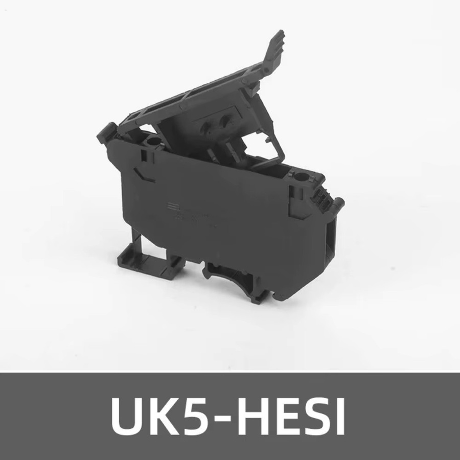 5 Stück ZSDZFYLLK Elektrische Sicherungshalter für DIN-Schiene mit Trennhebel und Schraubklemme, Schwarz, kompatibel mit 5x25mm Sicherungen - Bild 1