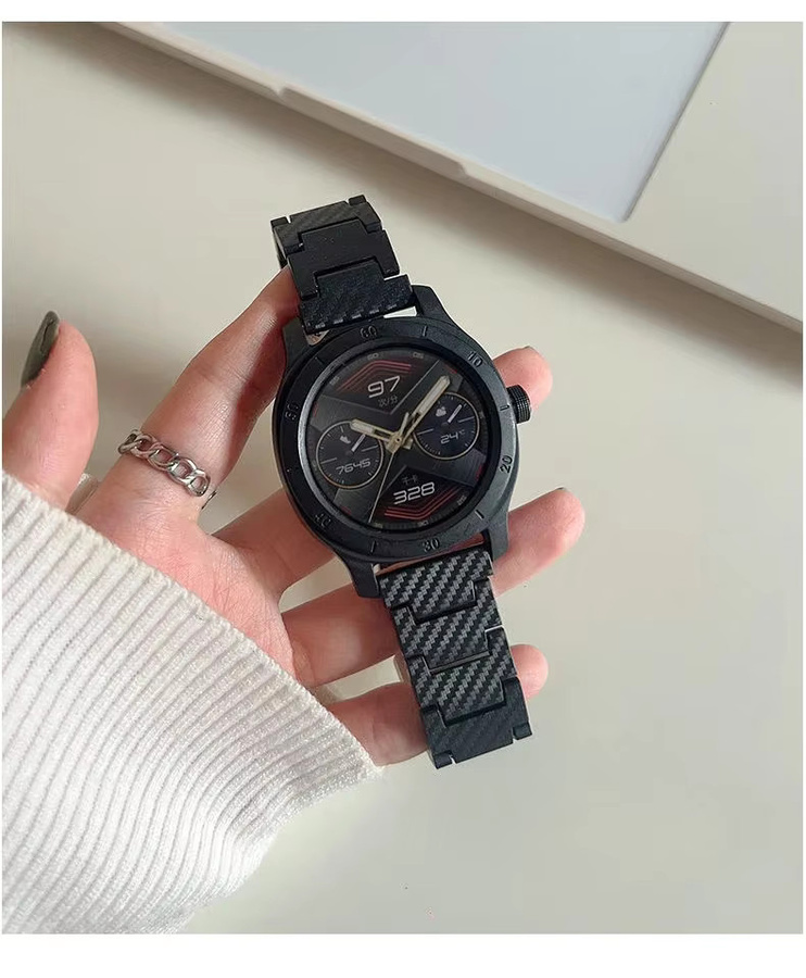 Uhrenarmband Kohlefaser, Schwarz, Unisex - Bild 1