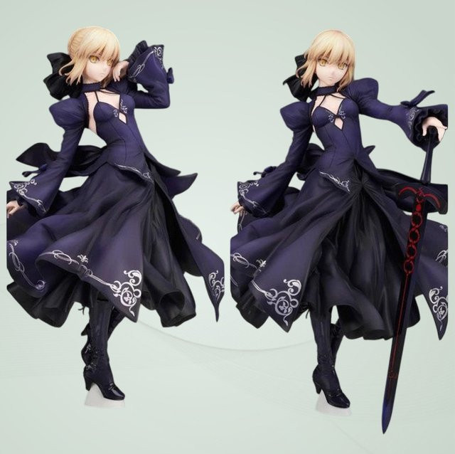 Hot Toys Fate Stay Night Saber Alter, Anime-Figur, schwarz, 24 cm - Bild 1
