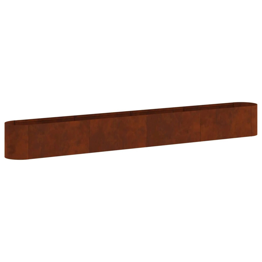 vidaXL Hochbeet aus Cortenstahl in Braun B: 360 cm, T: 40 cm, H: 40 cm - Bild 2