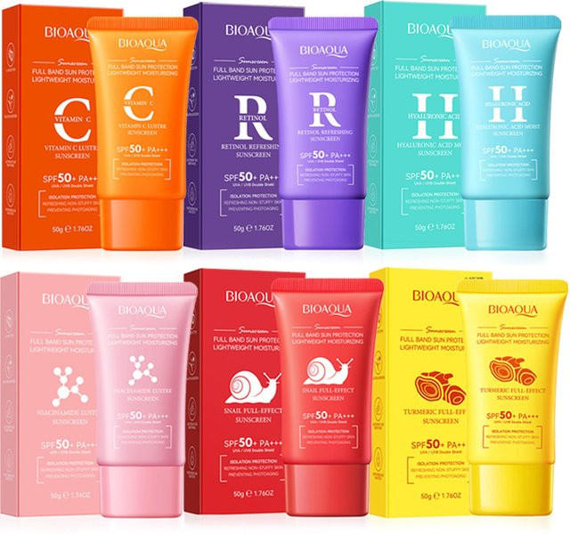BIOAQUA Sonnenschutzcreme mit Retinol, LSF 50, Gesicht und Körper, Unisex - Bild 1